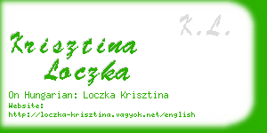 krisztina loczka business card